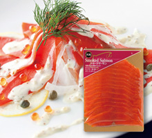 冷凍・天然紅鮭スモークサーモン(80g)